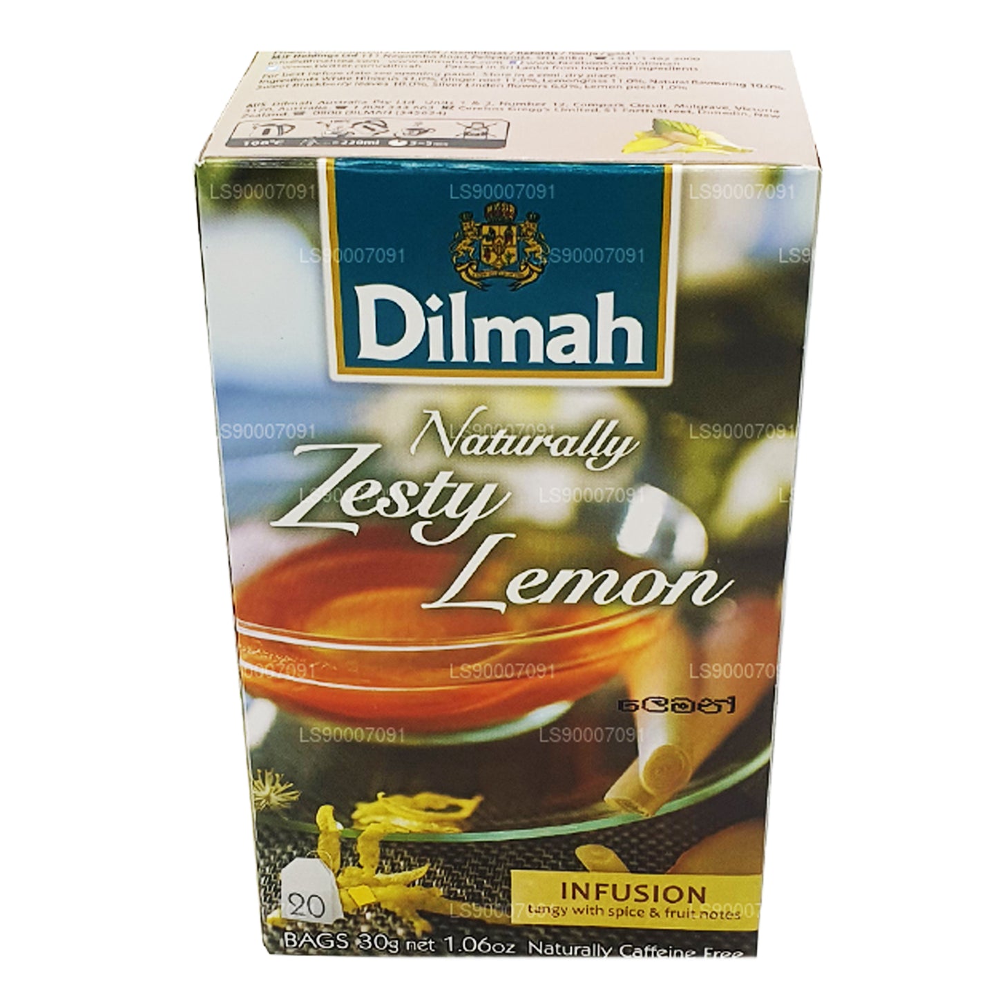 Dilmah Naturally Zesty Lemon (30g) 20 sachets de thé