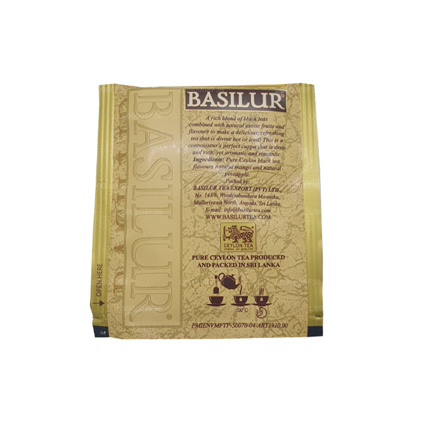 Basilur Magic Fruits à la mangue et à l'ananas (50 g) 25 sachets de thé