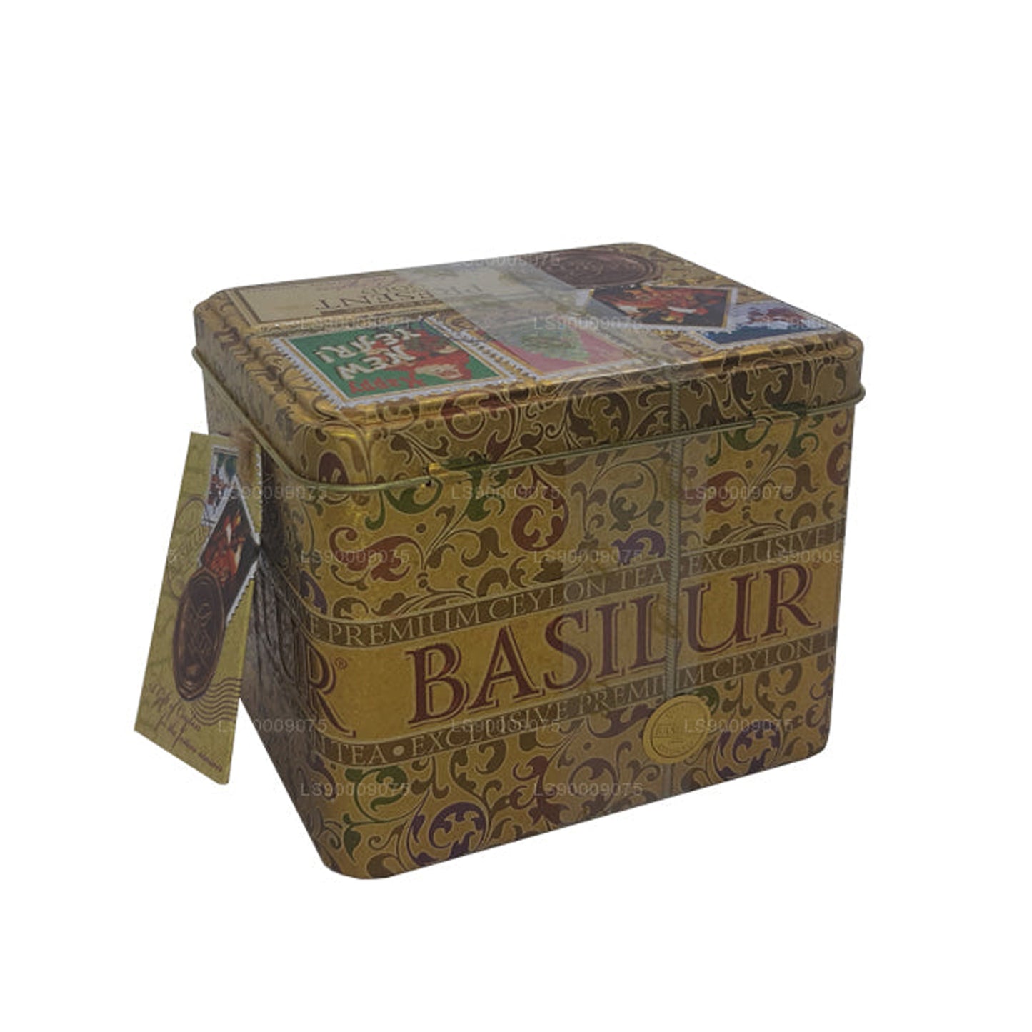 Boîte à thé noire Basilur Present Gold (100 g)