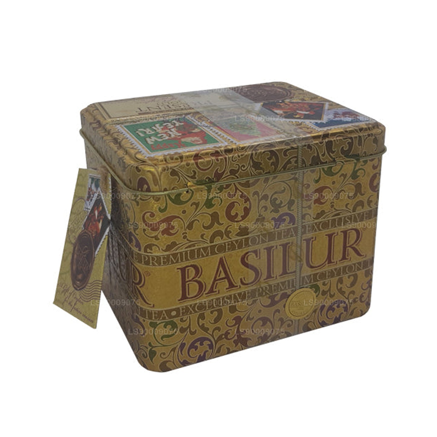 Boîte à thé noire Basilur Present Gold (100 g)