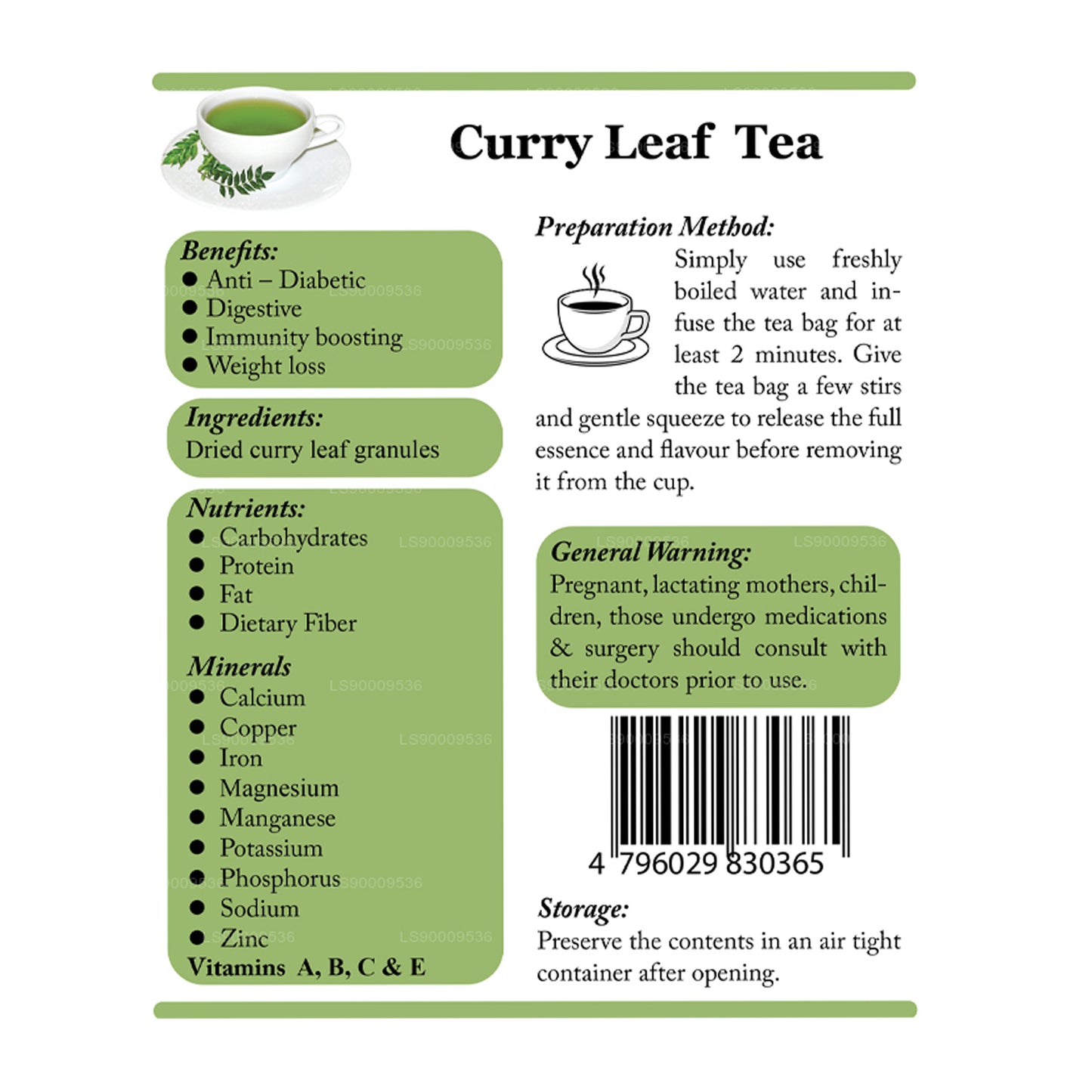 Lifetone Curry Leaf Tea (30g)