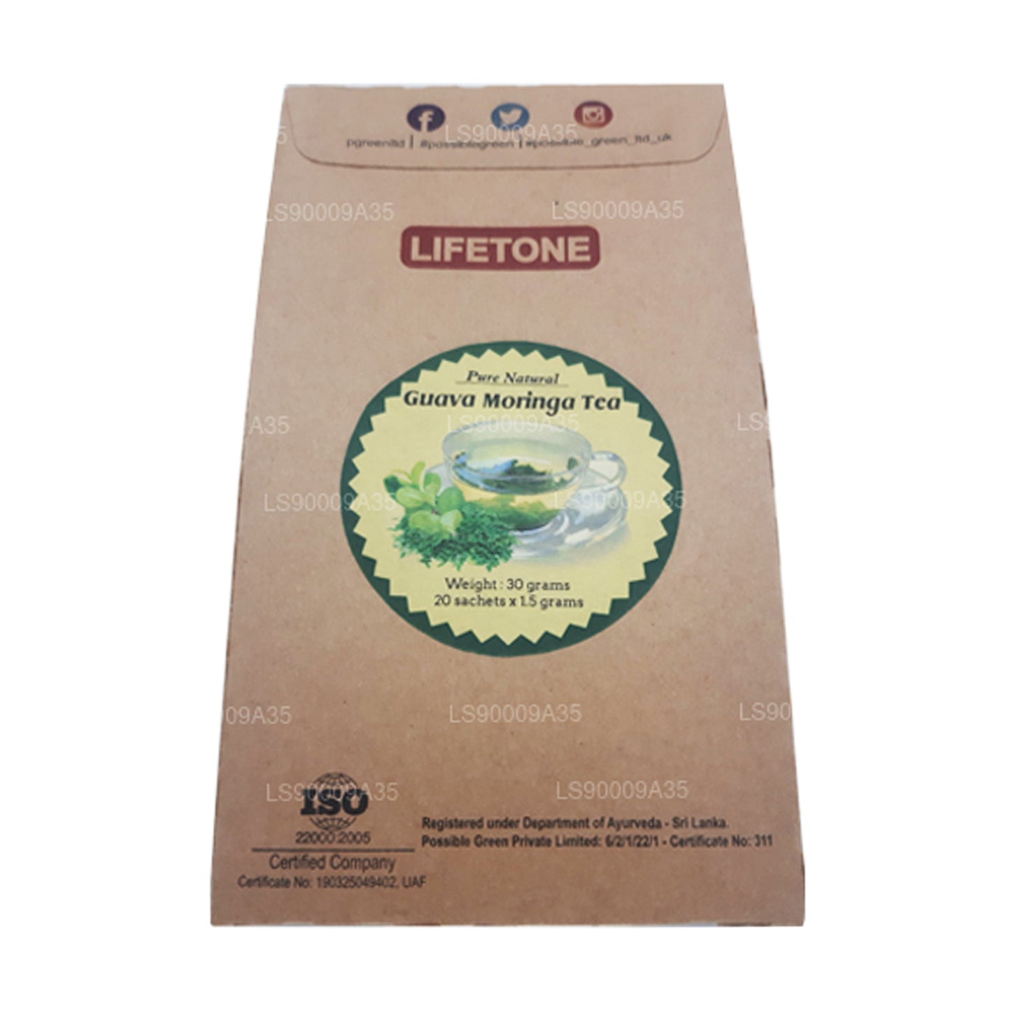 Thé Lifetone à la goyave et au moringa (30 g)