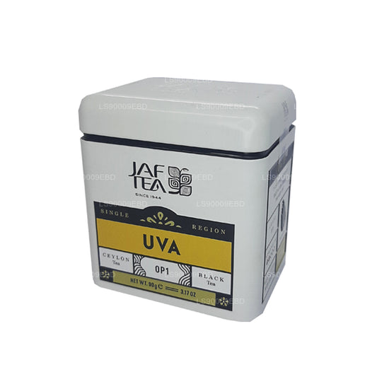 Boîte de 90 g Uva OP1 de la collection Jaf Tea Single Region