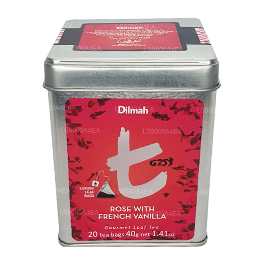 Dilmah T-series Rose à la vanille française 20 sachets de thé en feuilles (40 g)