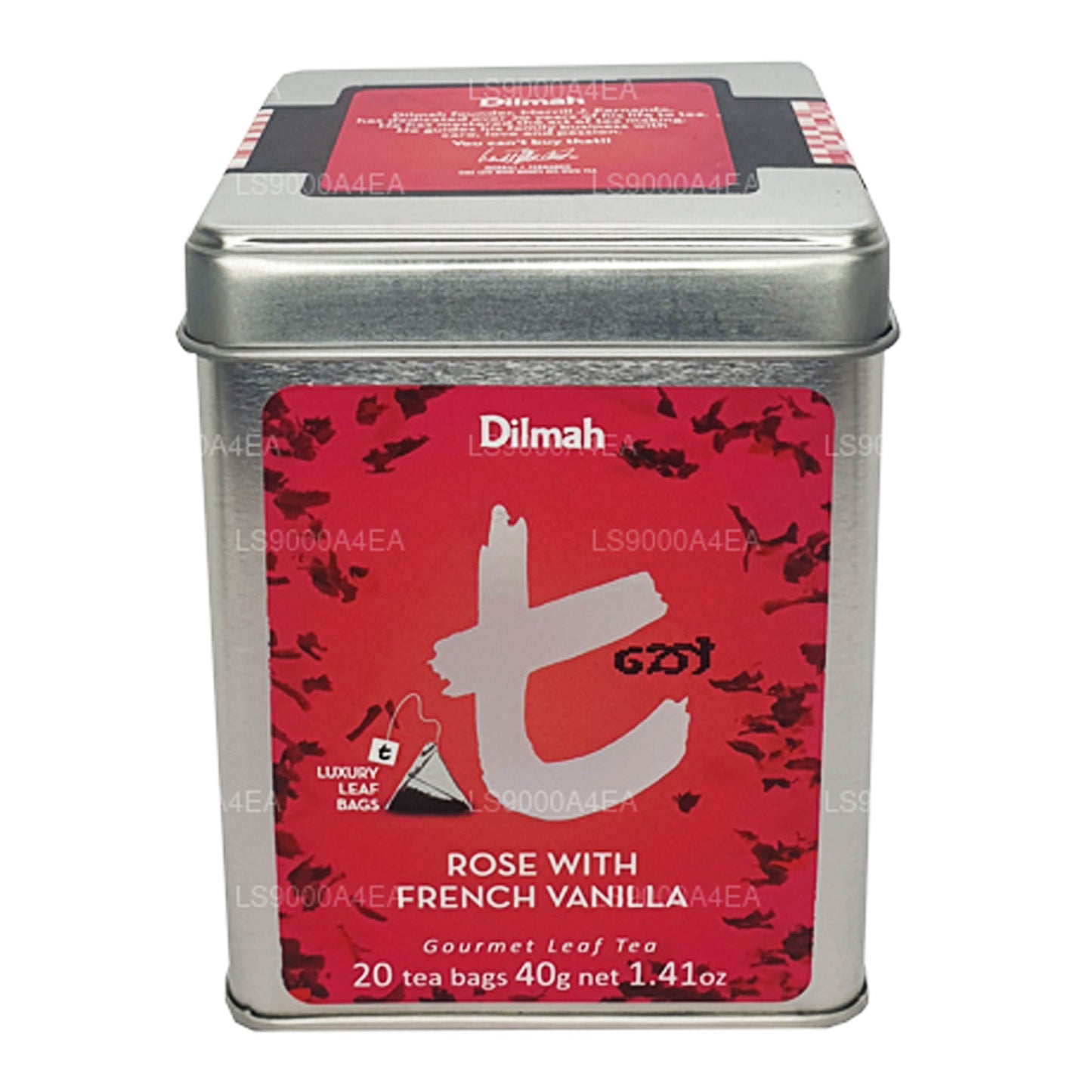 Dilmah T-series Rose à la vanille française 20 sachets de thé en feuilles (40 g)