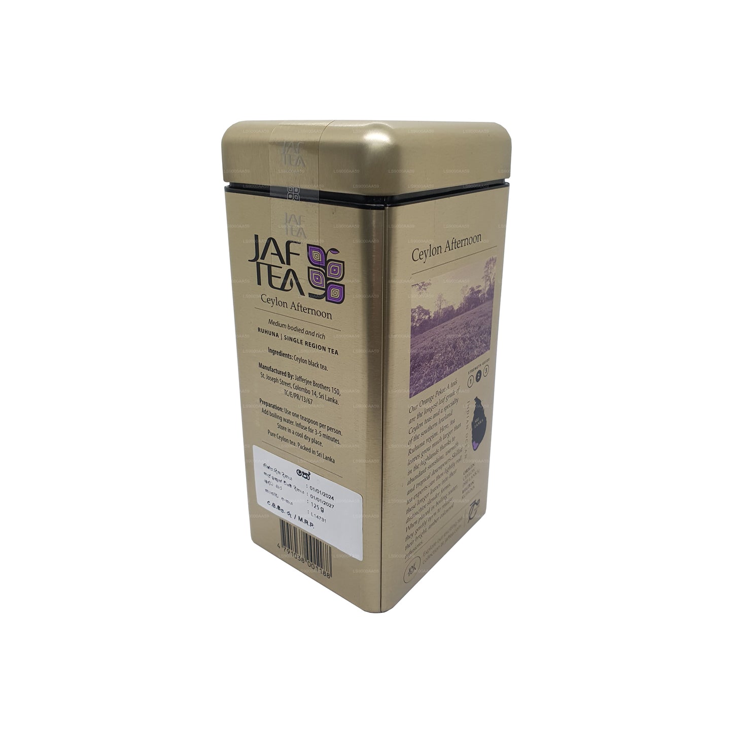 Boîte à café Jaf Tea Classic Gold Collection Ceylan (125 g)