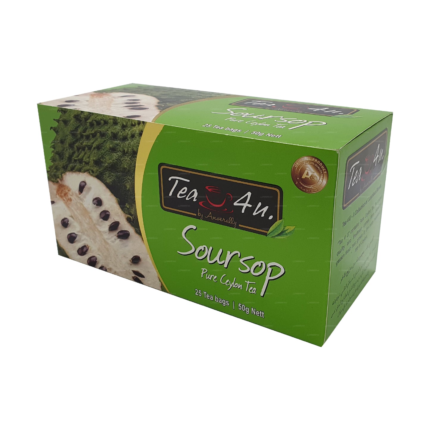 Tea4U Thé noir au corossol (50g) 25 sachets de thé