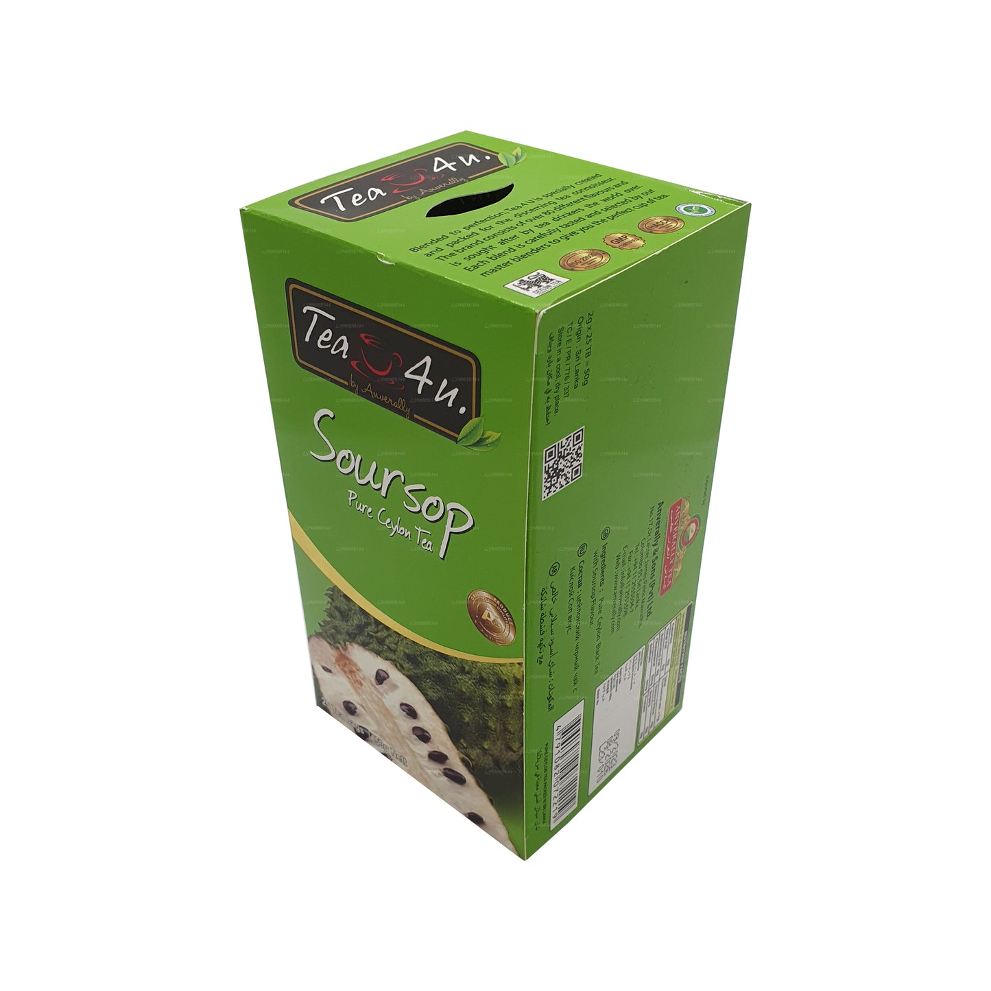 Tea4U Thé noir au corossol (50g) 25 sachets de thé