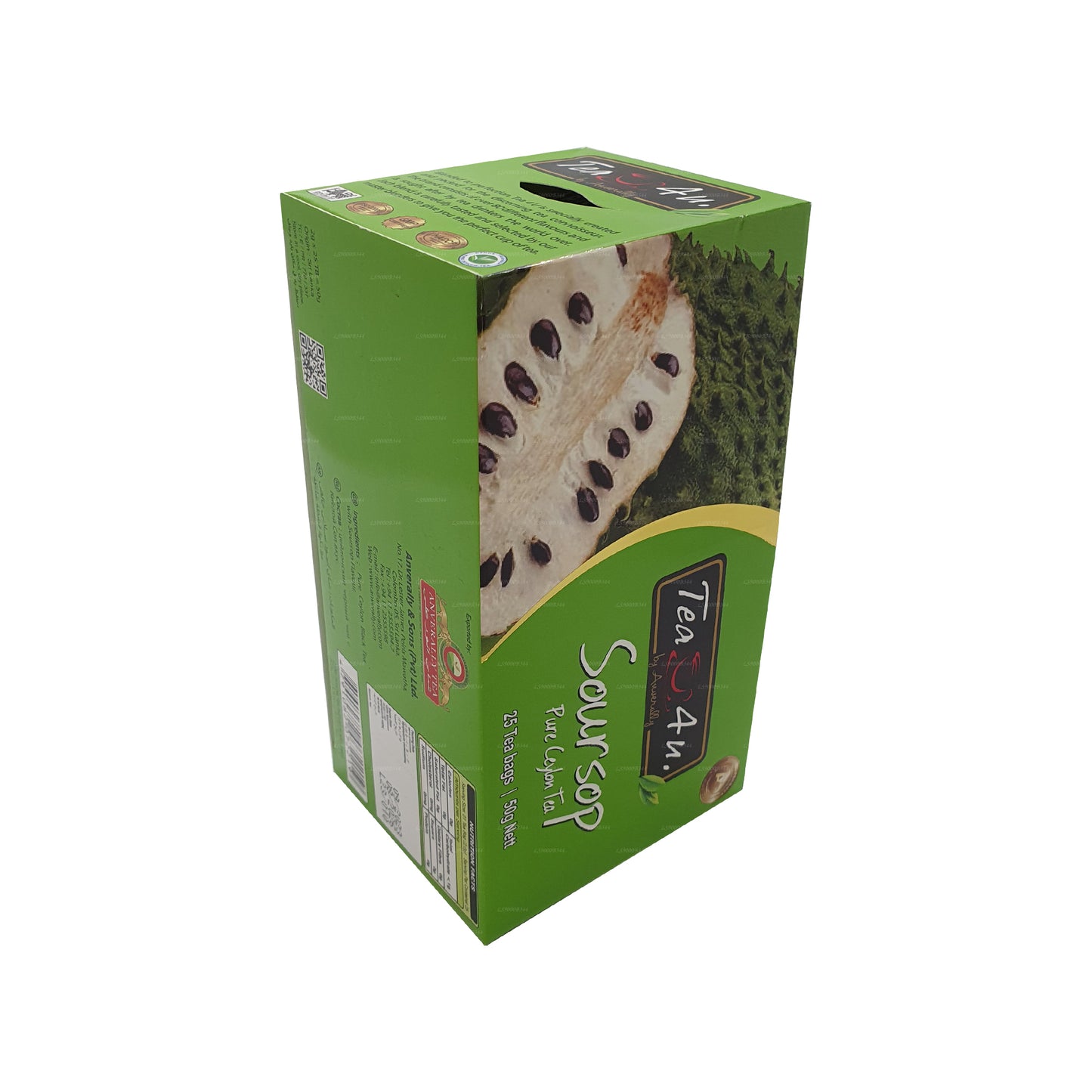 Tea4U Thé noir au corossol (50g) 25 sachets de thé