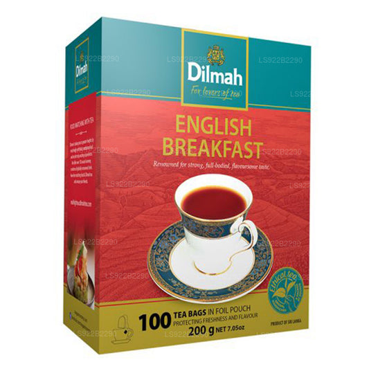 Thé anglais Dilmah pour petit déjeuner (200 g) 100 sachets de thé