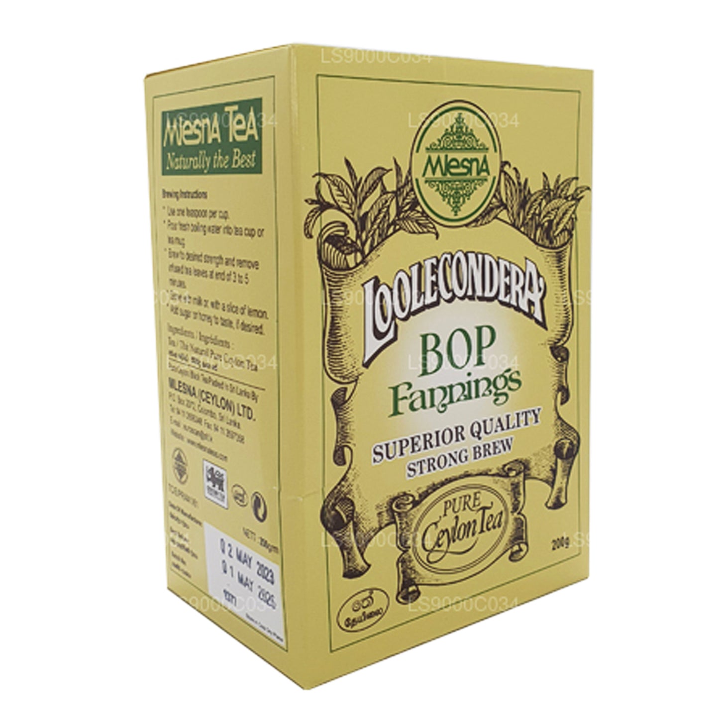 Thé en vrac Mlesna Loolecondera BOP Fannings Strong Brew (200 g)