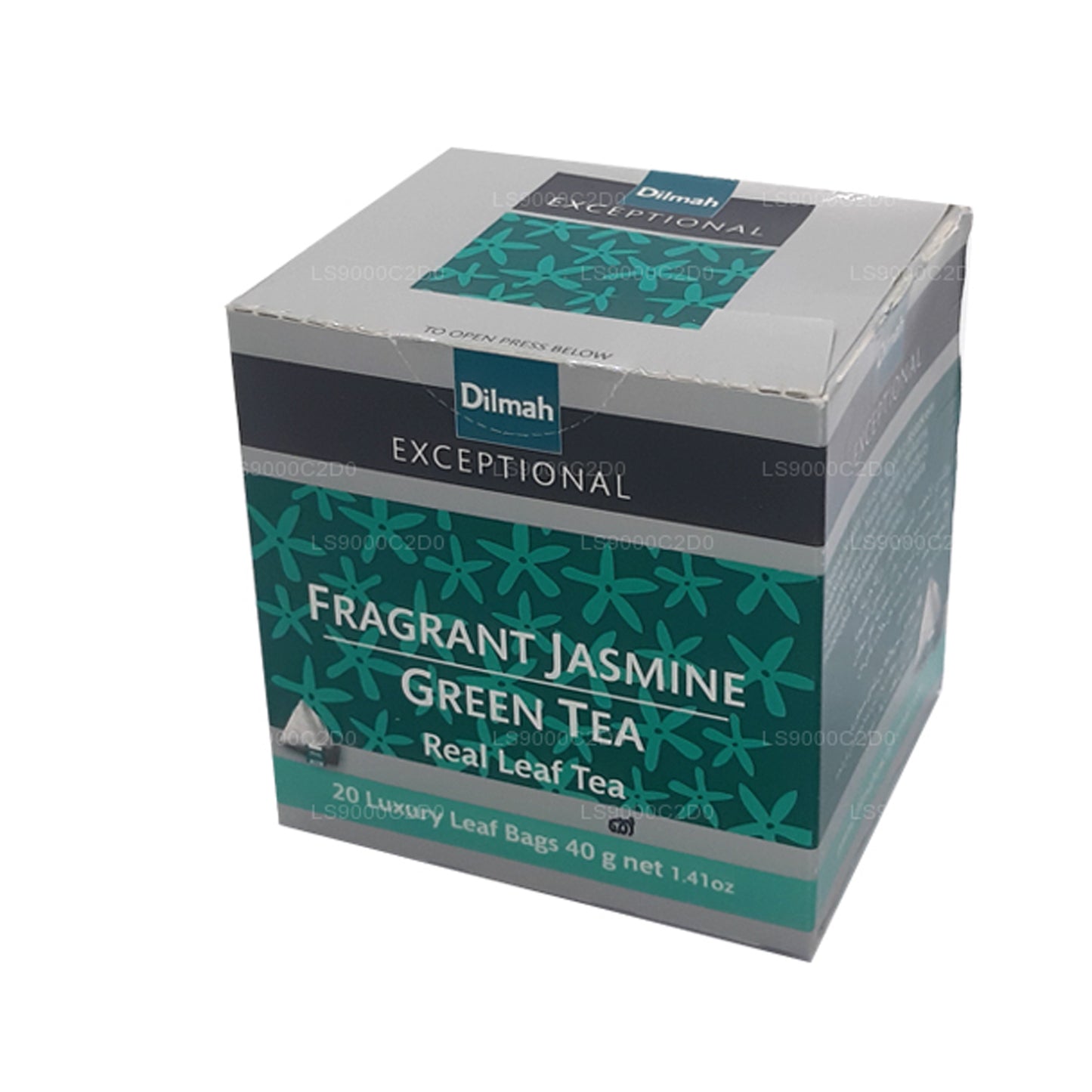 Thé Dilmah Exceptional parfumé au jasmin et à la vraie feuille verte (40 g) 20 sachets de thé