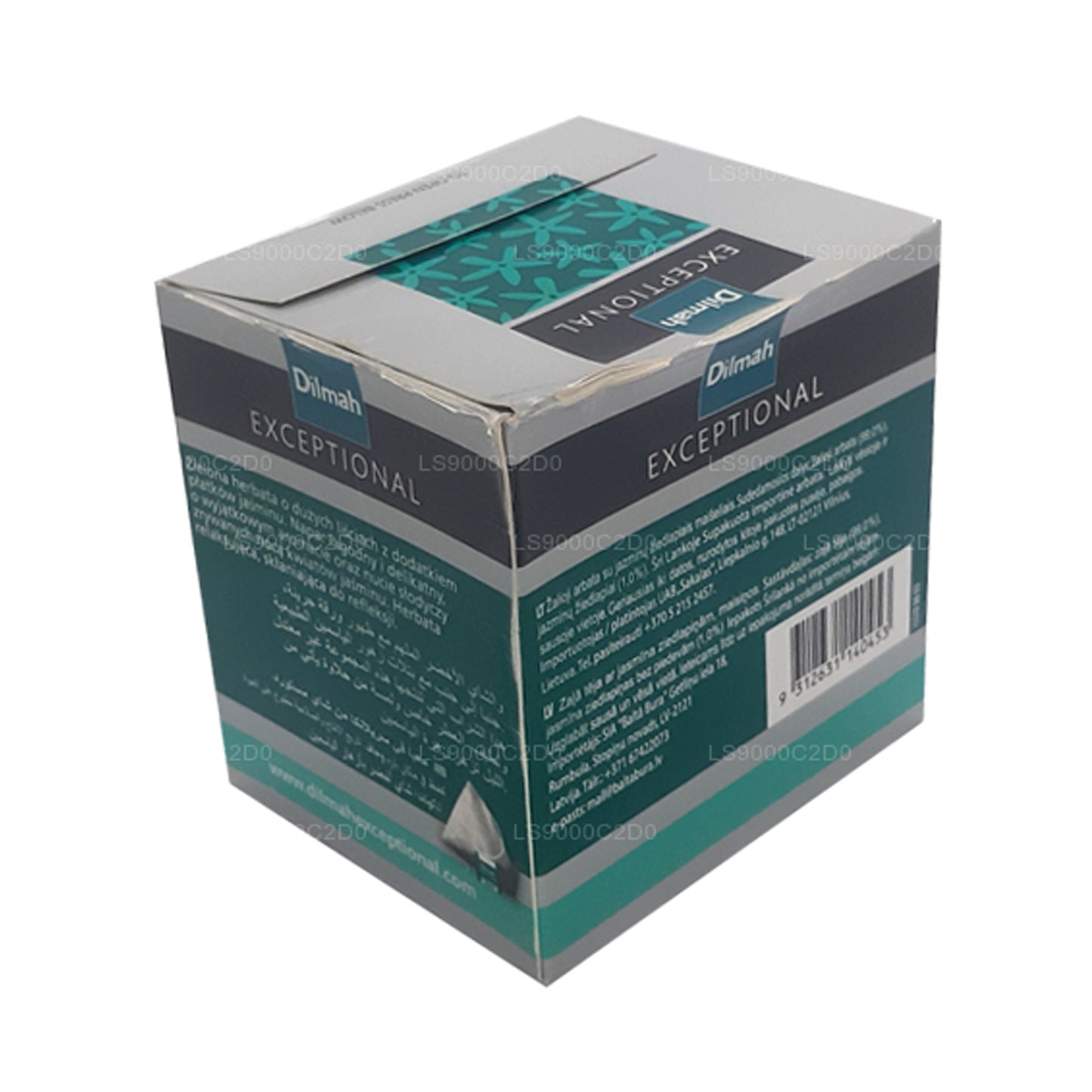 Thé Dilmah Exceptional parfumé au jasmin et à la vraie feuille verte (40 g) 20 sachets de thé