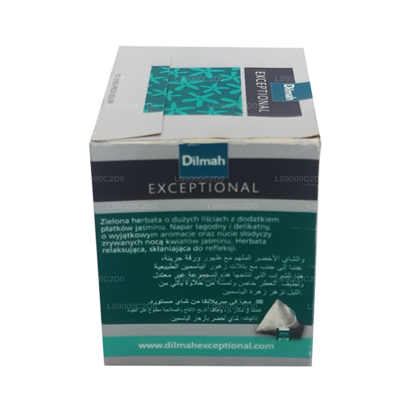 Thé Dilmah Exceptional parfumé au jasmin et à la vraie feuille verte (40 g) 20 sachets de thé