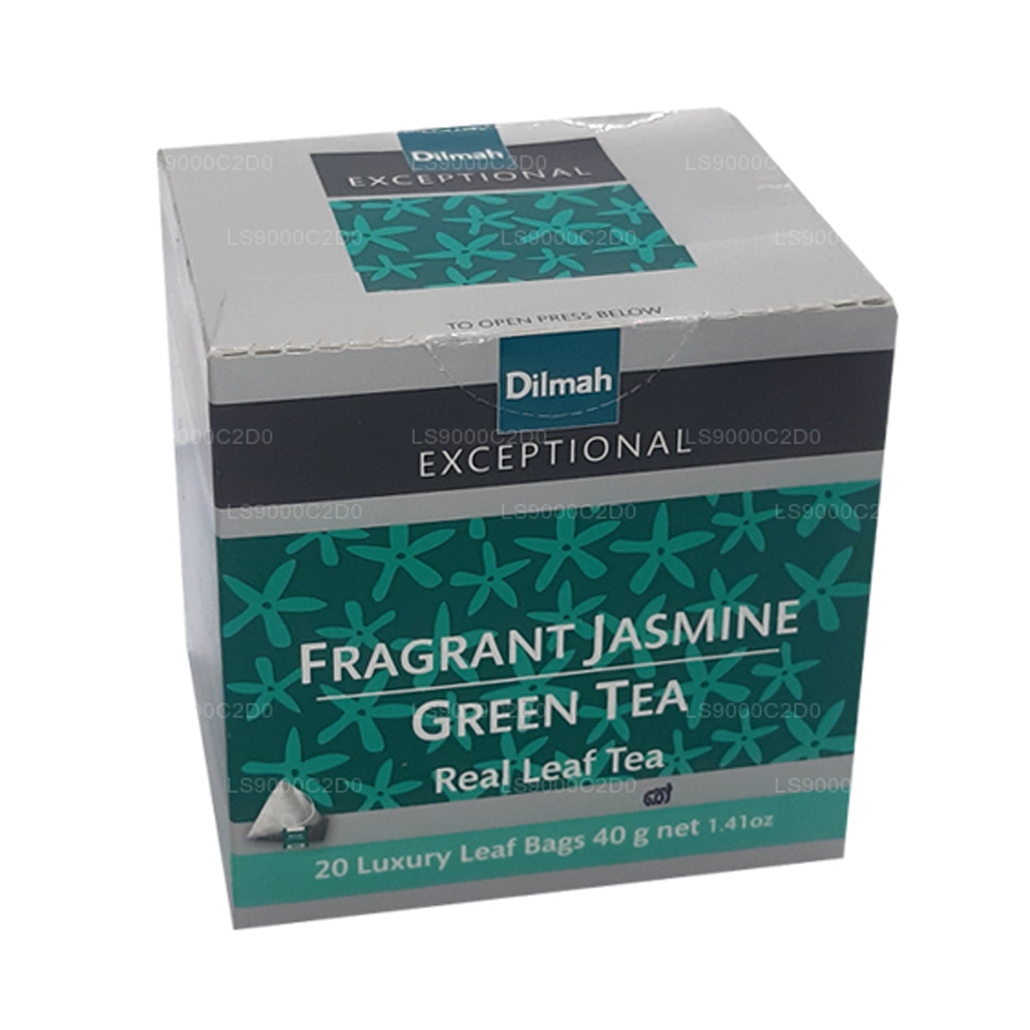 Thé Dilmah Exceptional parfumé au jasmin et à la vraie feuille verte (40 g) 20 sachets de thé