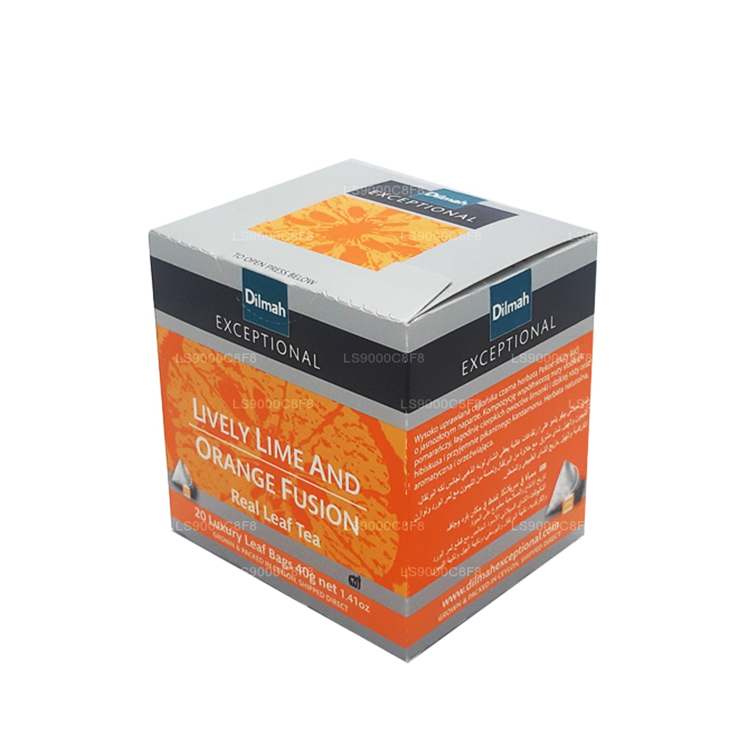 Dilmah Exceptional Lively Lime and Orange Real Leaf Tea Fusion (40 g) 20 sachets de thé