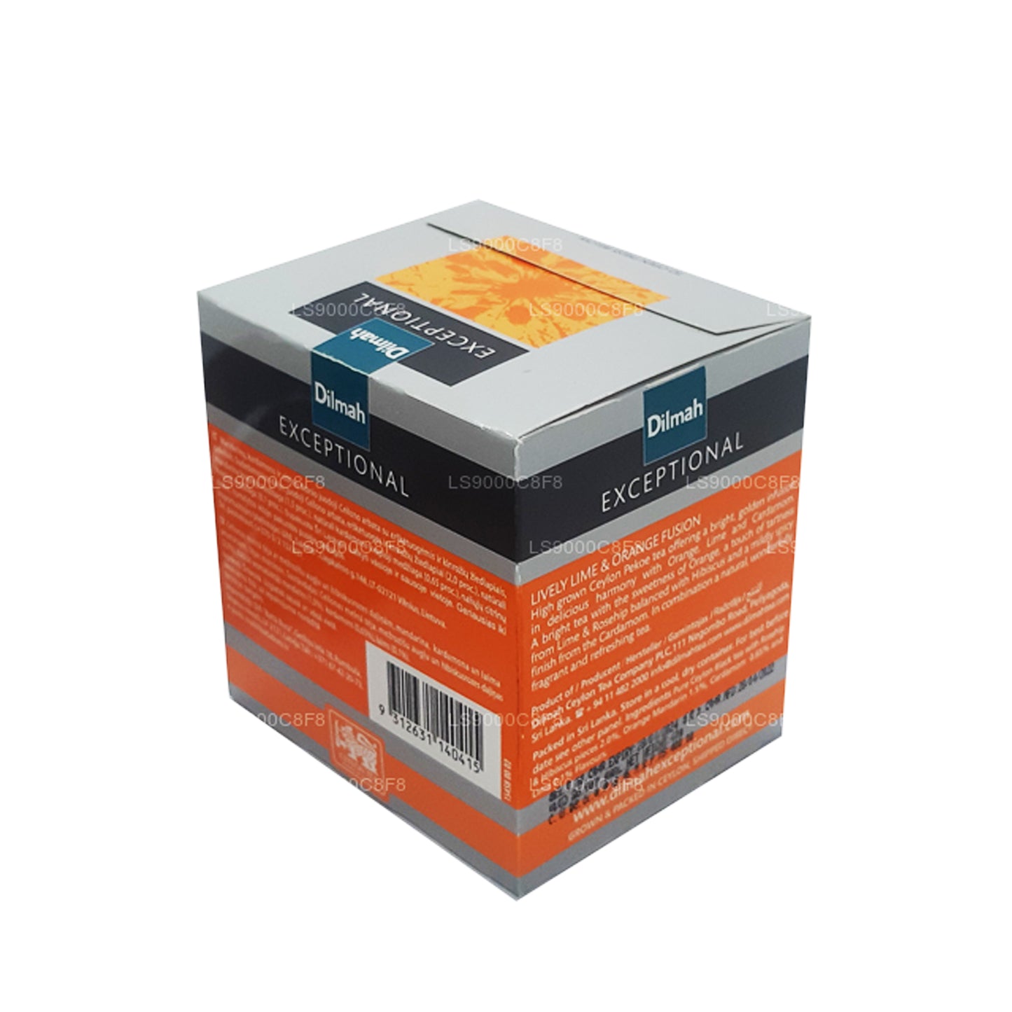 Dilmah Exceptional Lively Lime and Orange Real Leaf Tea Fusion (40 g) 20 sachets de thé