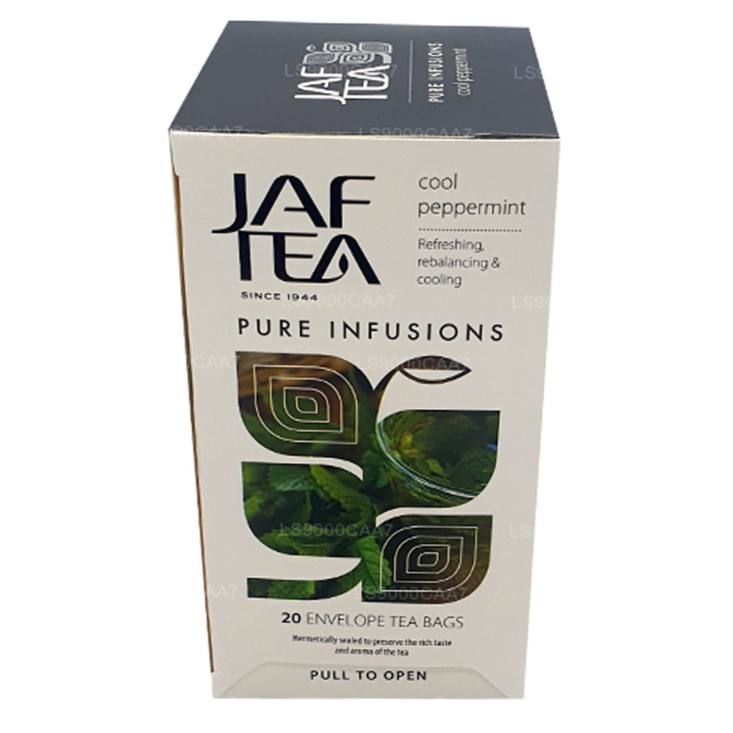 Sachets de thé en papillote à la menthe poivrée Jaf Tea Pure Infusions Collection (30 g)