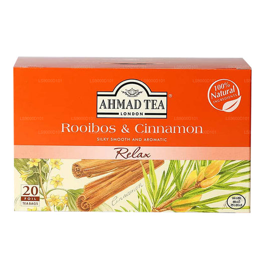 Ahmad Tea Rooibos et cannelle 20 sachets de thé en aluminium (30 g)