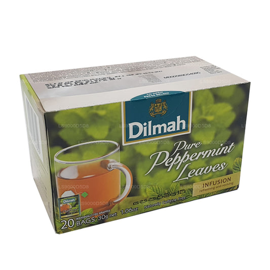 Feuilles de menthe poivrée Dilmah Pure (30 g) 20 sachets de thé