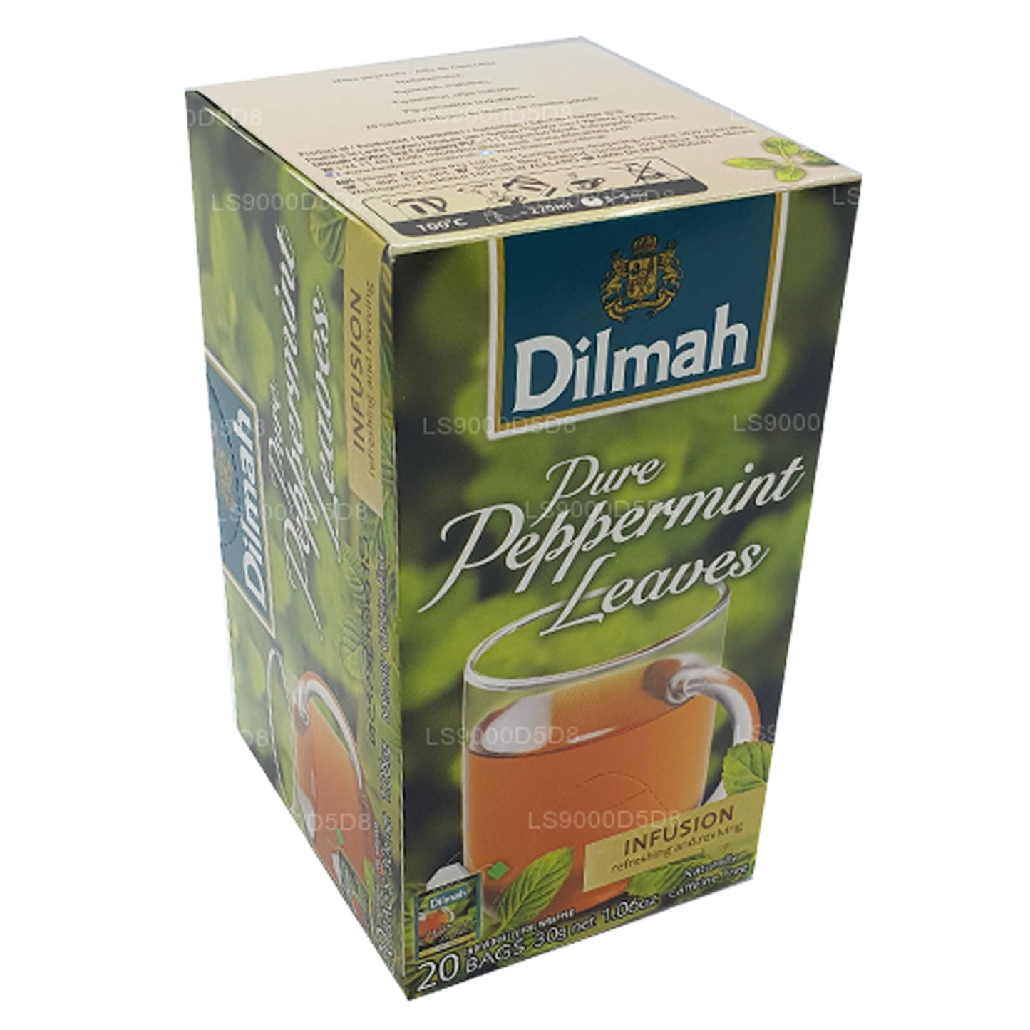 Feuilles de menthe poivrée Dilmah Pure (30 g) 20 sachets de thé