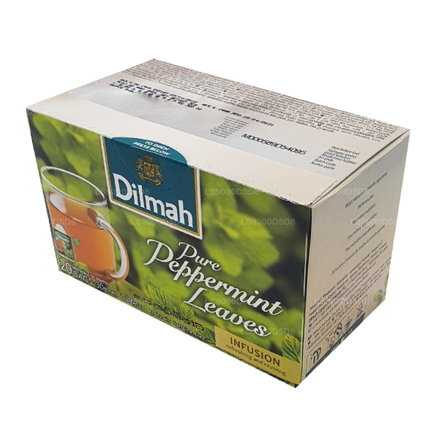 Feuilles de menthe poivrée Dilmah Pure (30 g) 20 sachets de thé