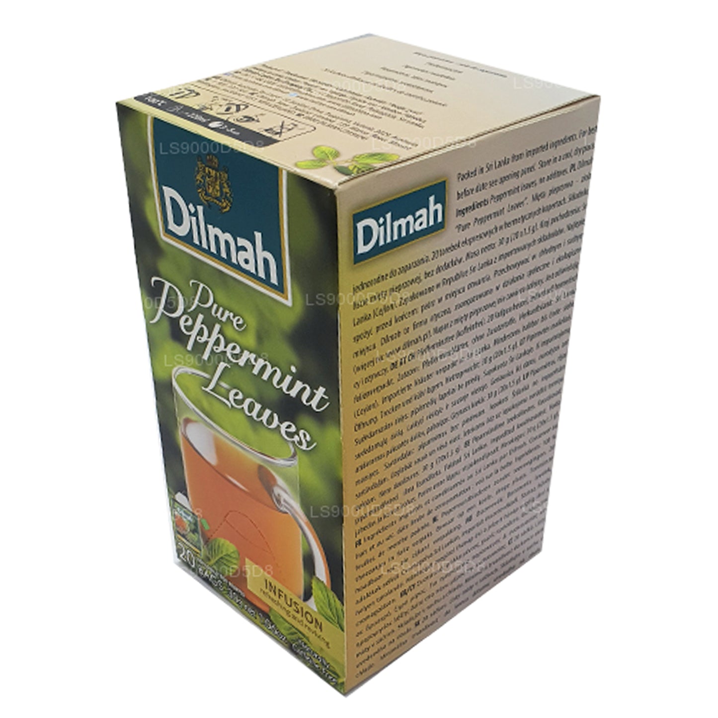 Feuilles de menthe poivrée Dilmah Pure (30 g) 20 sachets de thé