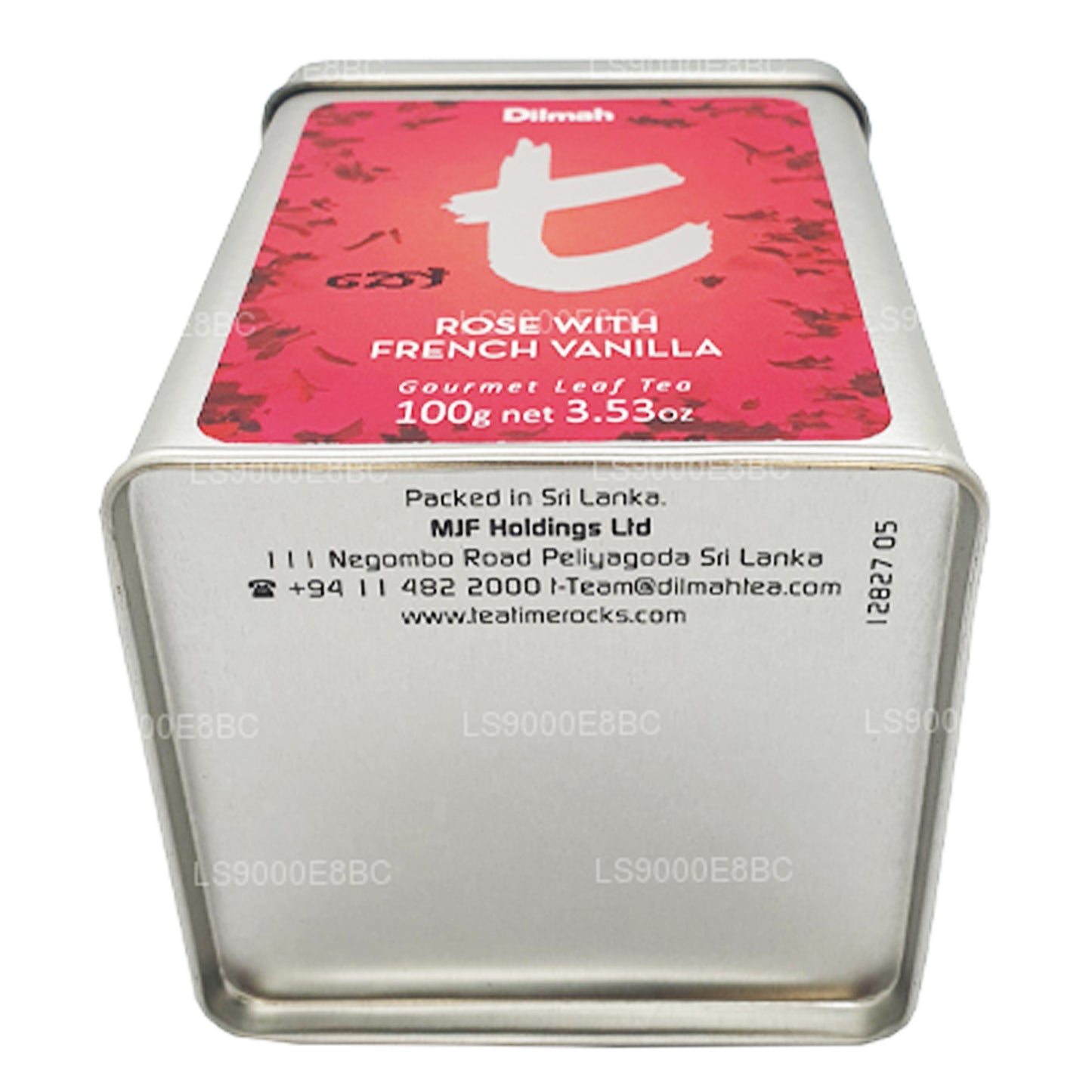 Thé en vrac Dilmah série T à la rose et à la vanille française (100g)