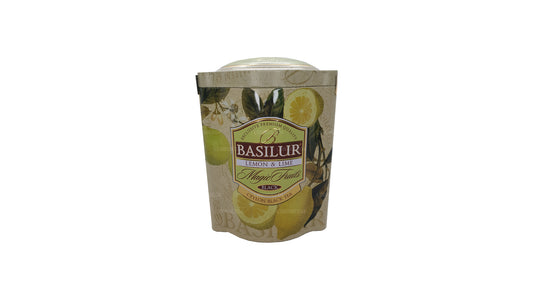 Boîte en étain Basilur Magic Fruits au citron et au citron vert (100 g)