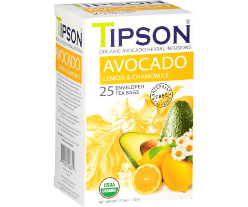 TIPSON - HERBAL - AVOCADO - BOX - FTBH - F&PE - ORGANIC - LEMON & CHAMOMILE (37.5g)