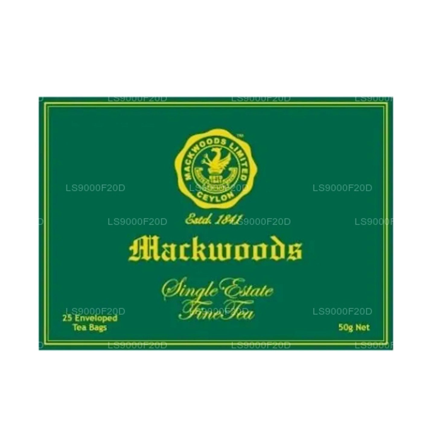 Mackwoods Classic, thé noir fin, en 25 sachets de thé enveloppés (50 g)