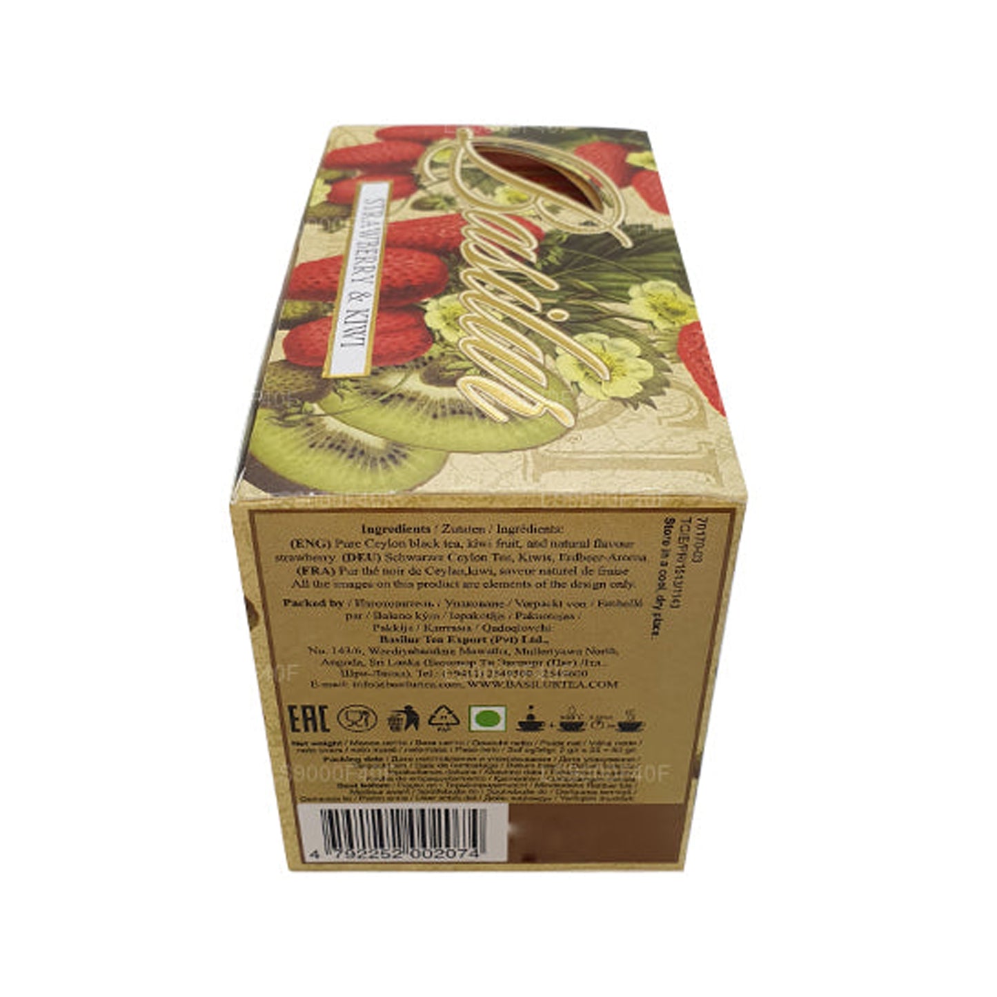 Basilur Fraise et Kiwi (50g) 20 sachets de thé