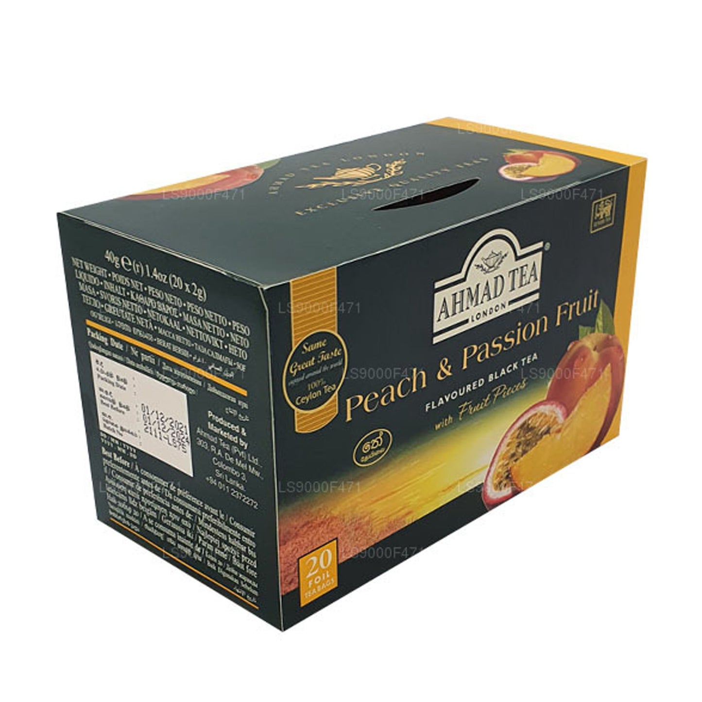 Ahmad Tea Peach and Passion 20 sachets de thé en aluminium (40 g)