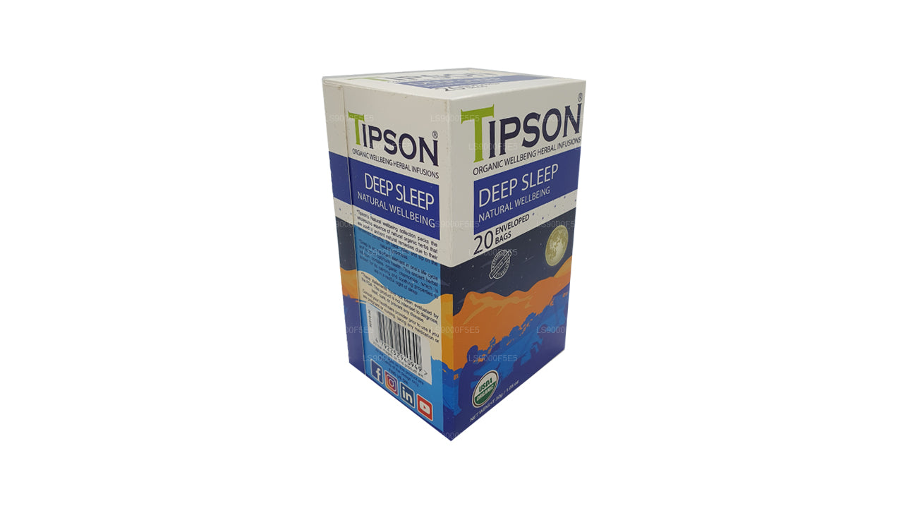 Tipson Organic Deep Sleep Natural Wellbeing 20 sachets enveloppés (30 g)