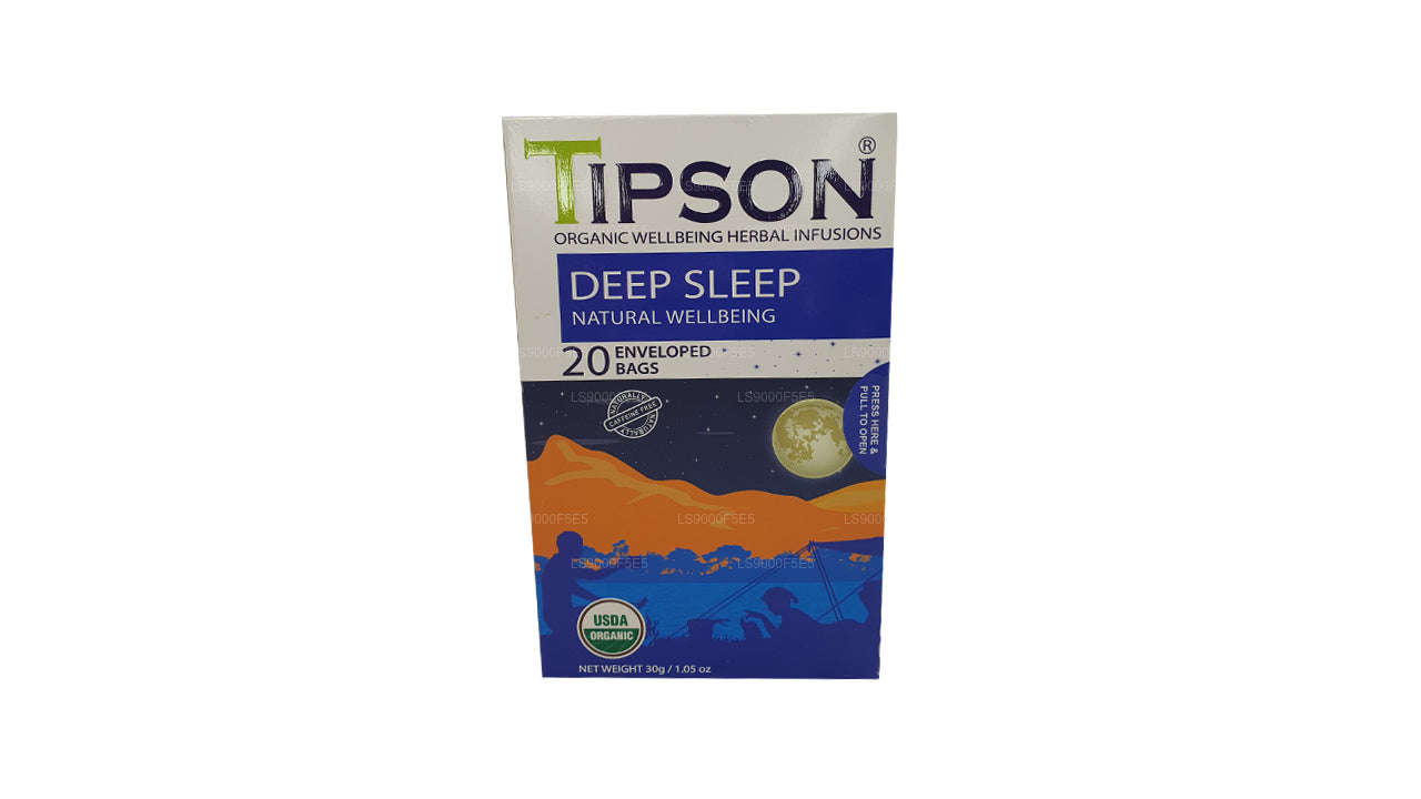 Tipson Organic Deep Sleep Natural Wellbeing 20 sachets enveloppés (30 g)