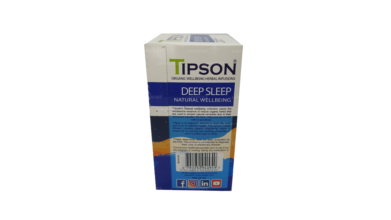 Tipson Organic Deep Sleep Natural Wellbeing 20 sachets enveloppés (30 g)