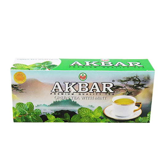 Thé vert Akbar à la menthe (200g) 100 sachets de thé