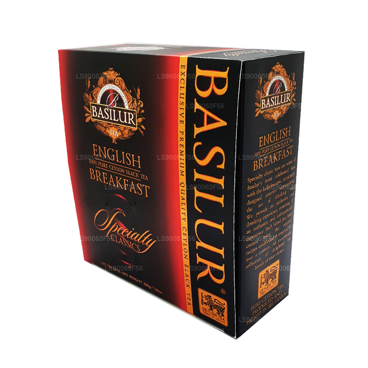 Thé noir de Ceylan pur Basilur English Breakfast (200 g) 100 sachets