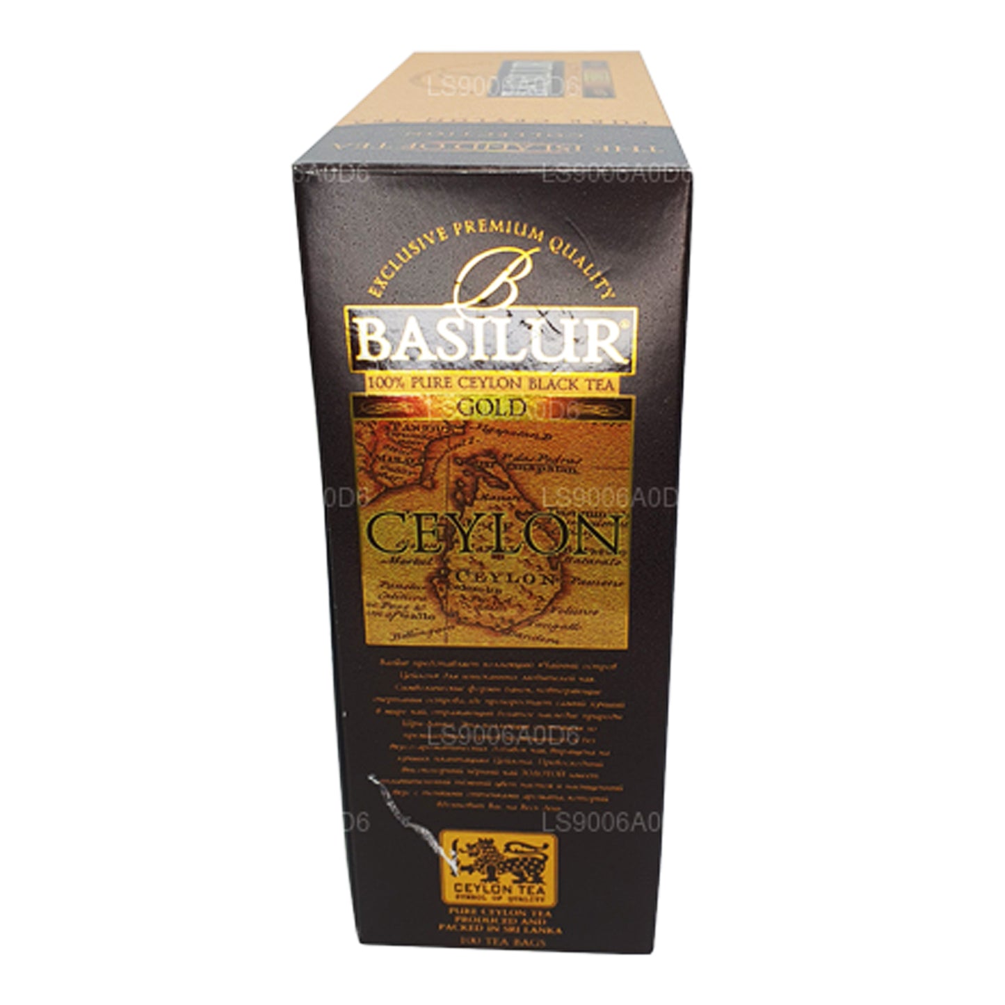 Thé noir de Ceylan de qualité supérieure exclusif Basilur Island of Gold (200 g) 100 sachets de thé