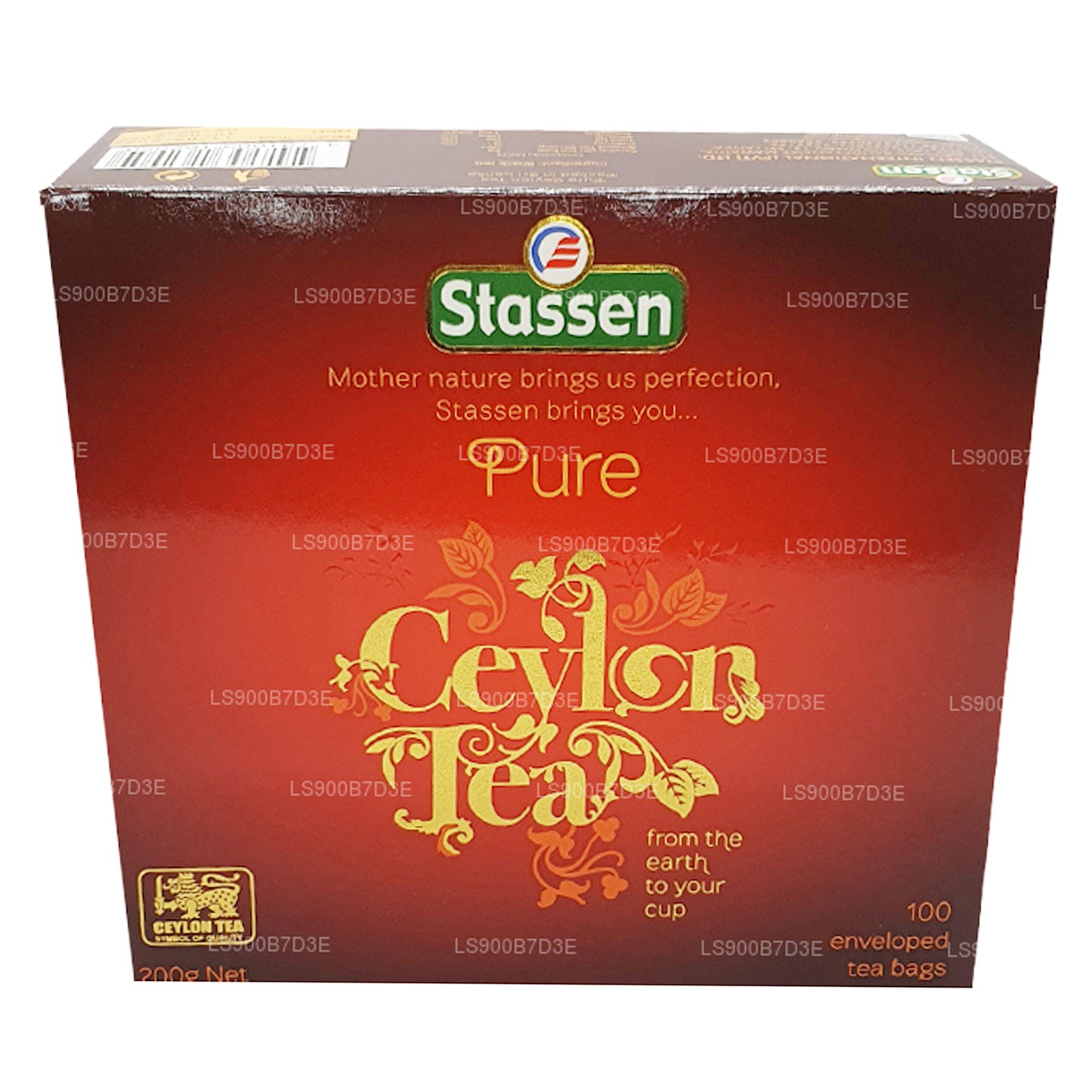 Thé noir Stassen Pure Ceylan (200 g) 100 sachets de thé