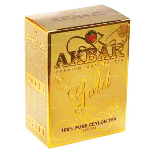 Thé de Ceylan 100 % pur Akbar Gold Premium, thé en vrac (250 g)