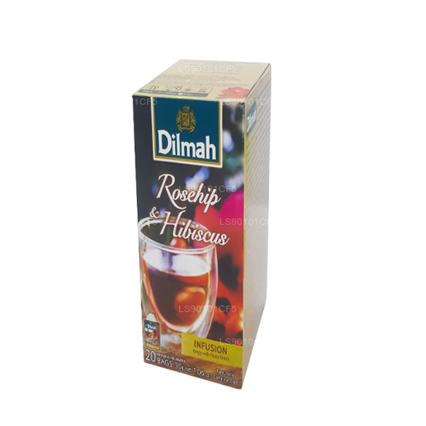 Thé noir aromatisé à la rose musquée et à l'hibiscus Dilmah (30g)