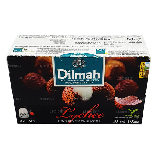 Thé noir aromatisé au litchi Dilmah (30g)