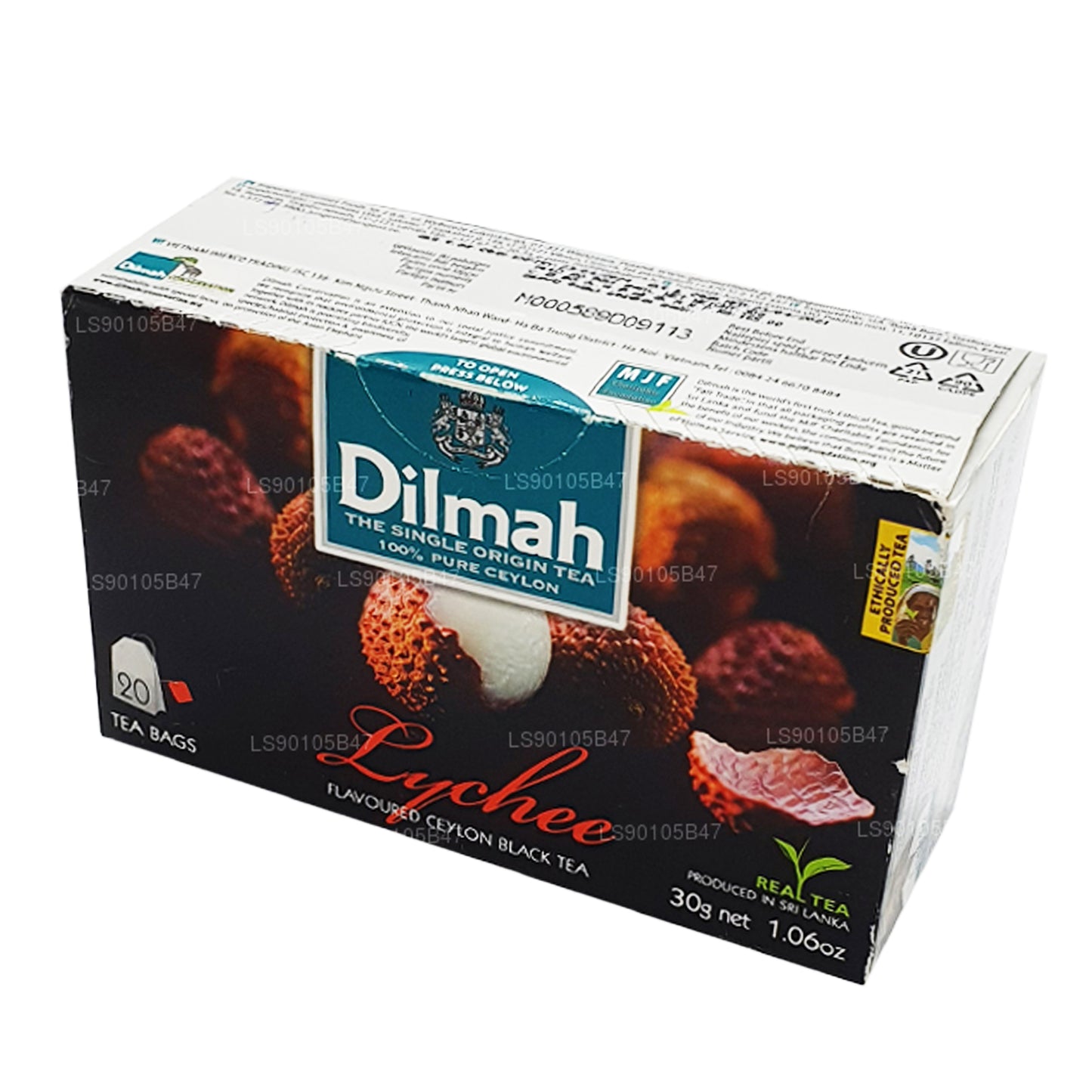 Thé noir aromatisé au litchi Dilmah (30g)