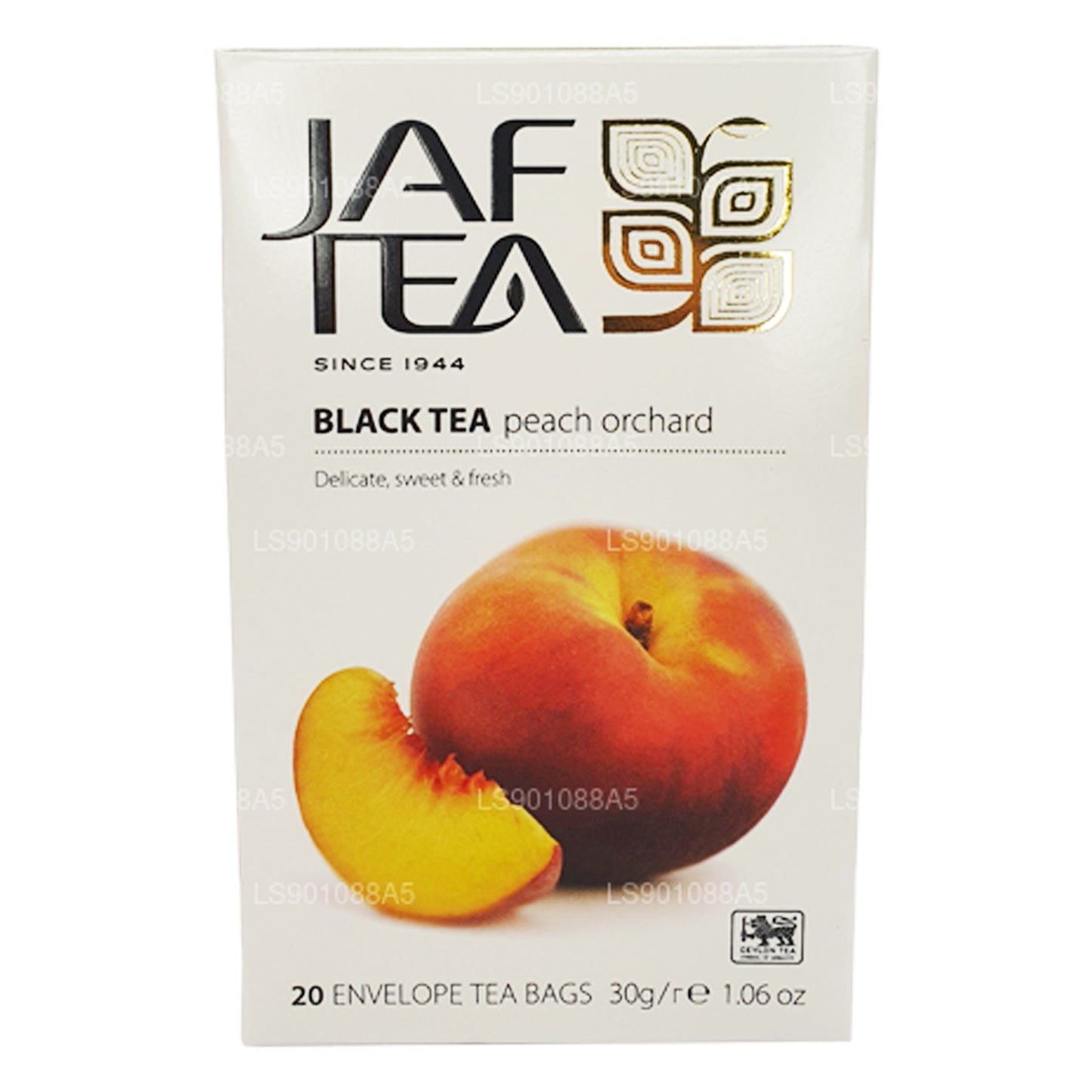 Thé noir Jaf Tea Pure Fruits Collection Peach Orchard (30 g) 20 sachets de thé