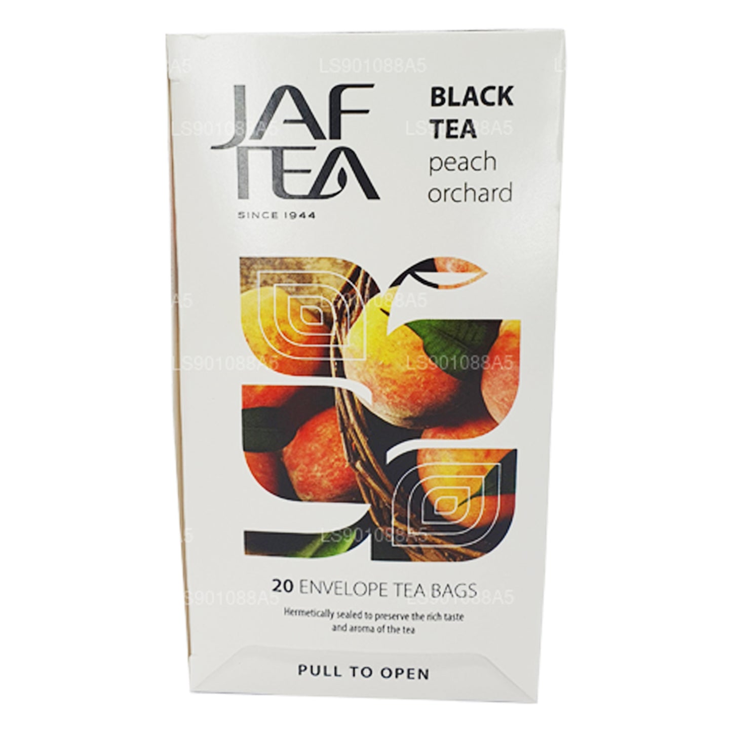 Thé noir Jaf Tea Pure Fruits Collection Peach Orchard (30 g) 20 sachets de thé