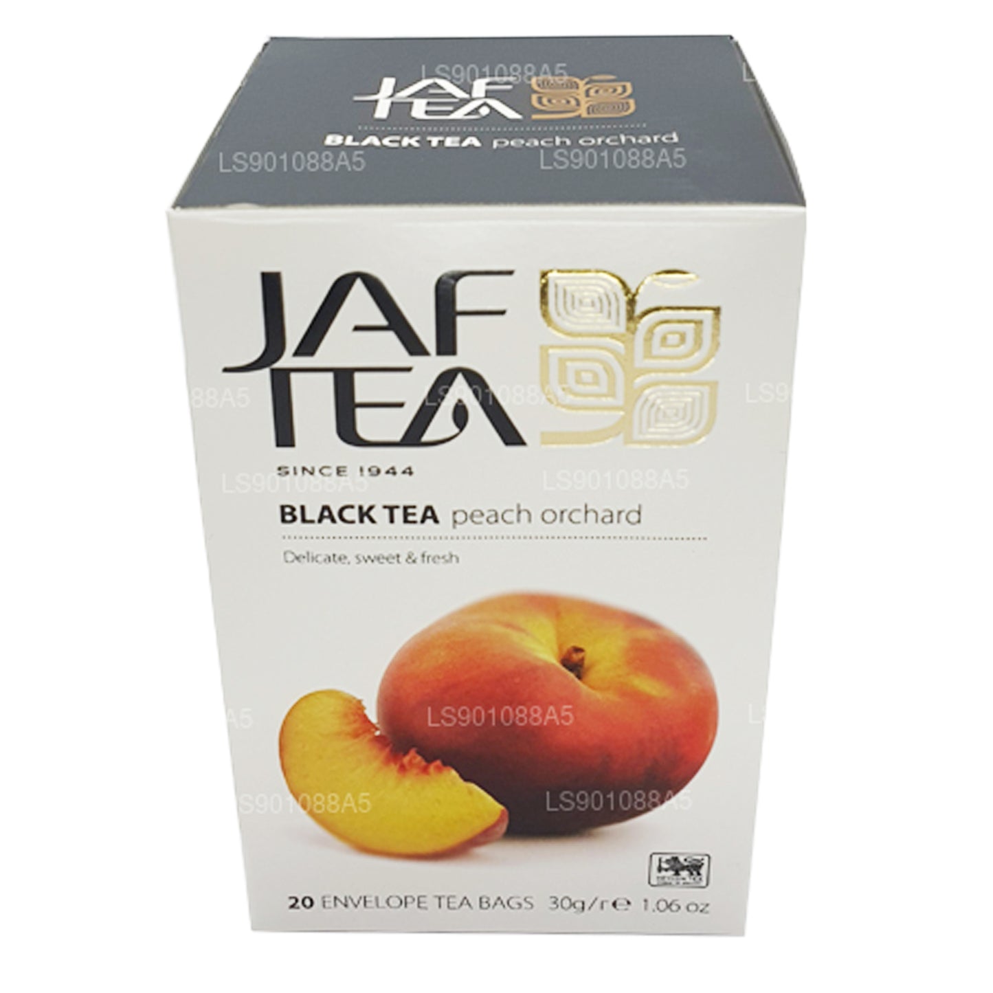 Thé noir Jaf Tea Pure Fruits Collection Peach Orchard (30 g) 20 sachets de thé