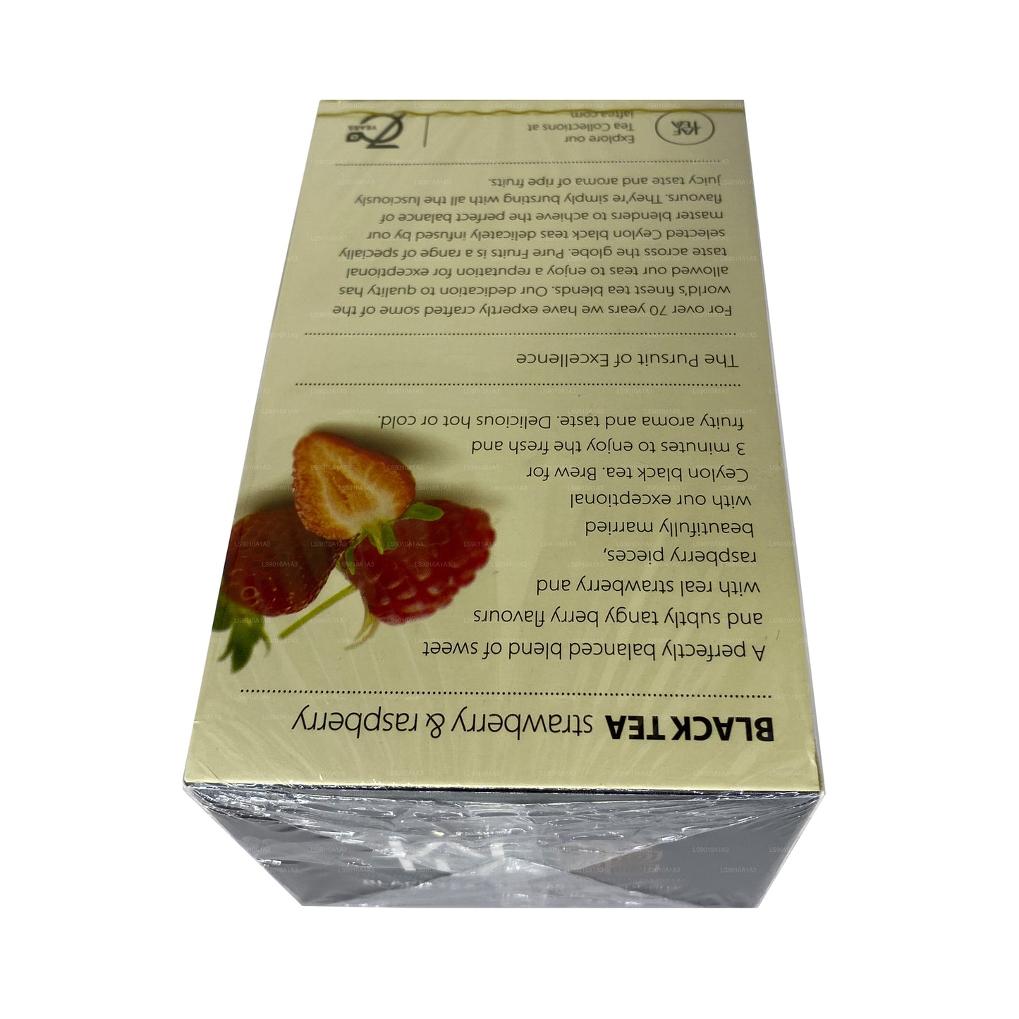 Jaf Tea Pure Fruits Collection Thé noir à la fraise et à la framboise (30 g) 20 sachets de thé