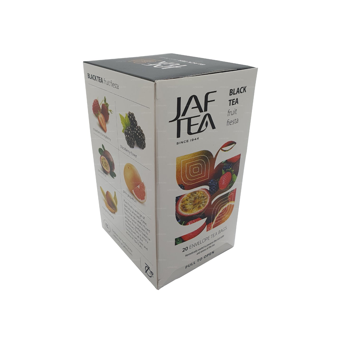 Jaf Tea Pure Fruits Collection Thé noir Fruit Fiesta (30g) 20 sachets de thé