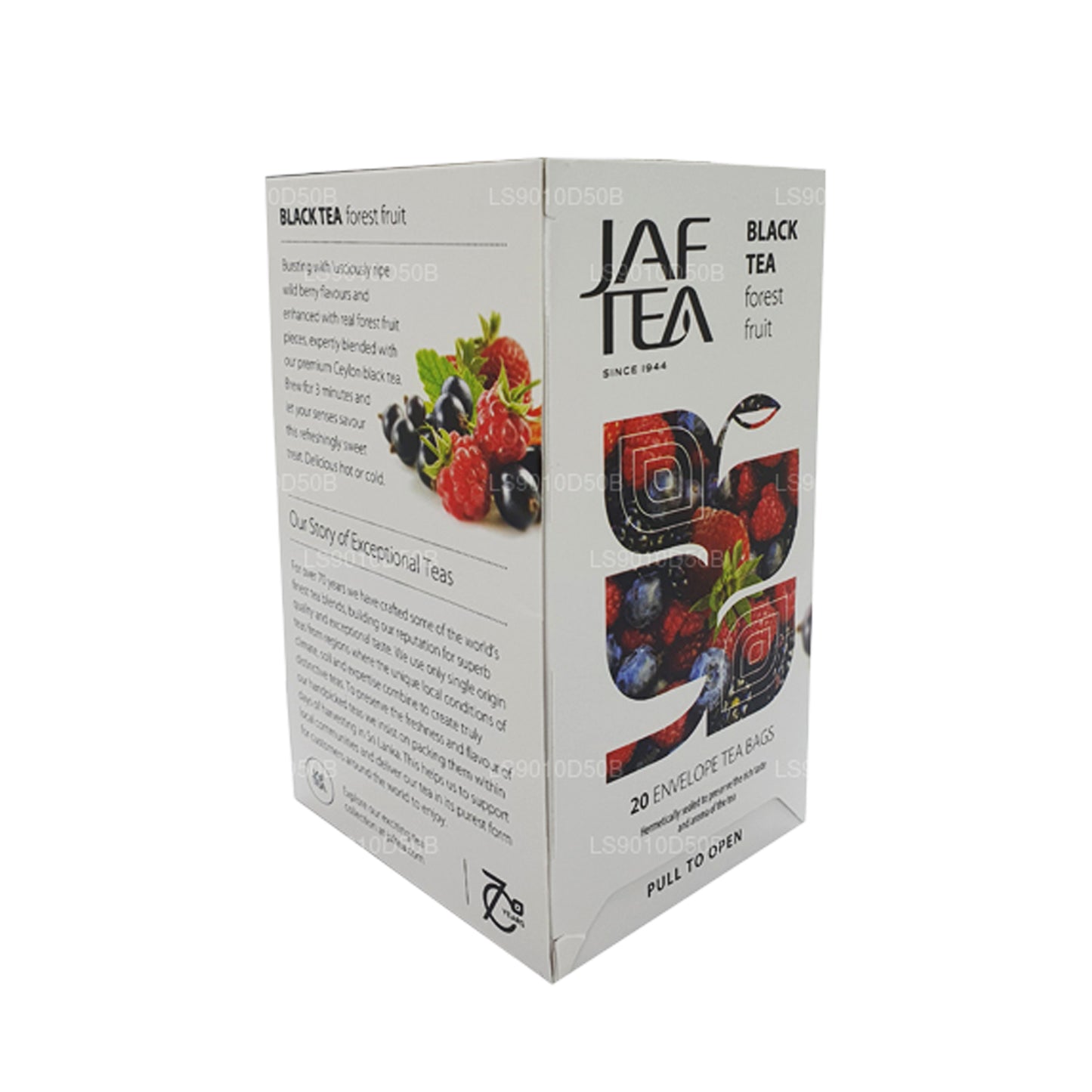Jaf Tea Pure Fruits Collection Thé noir et fruits de la forêt (30 g) 20 sachets de thé